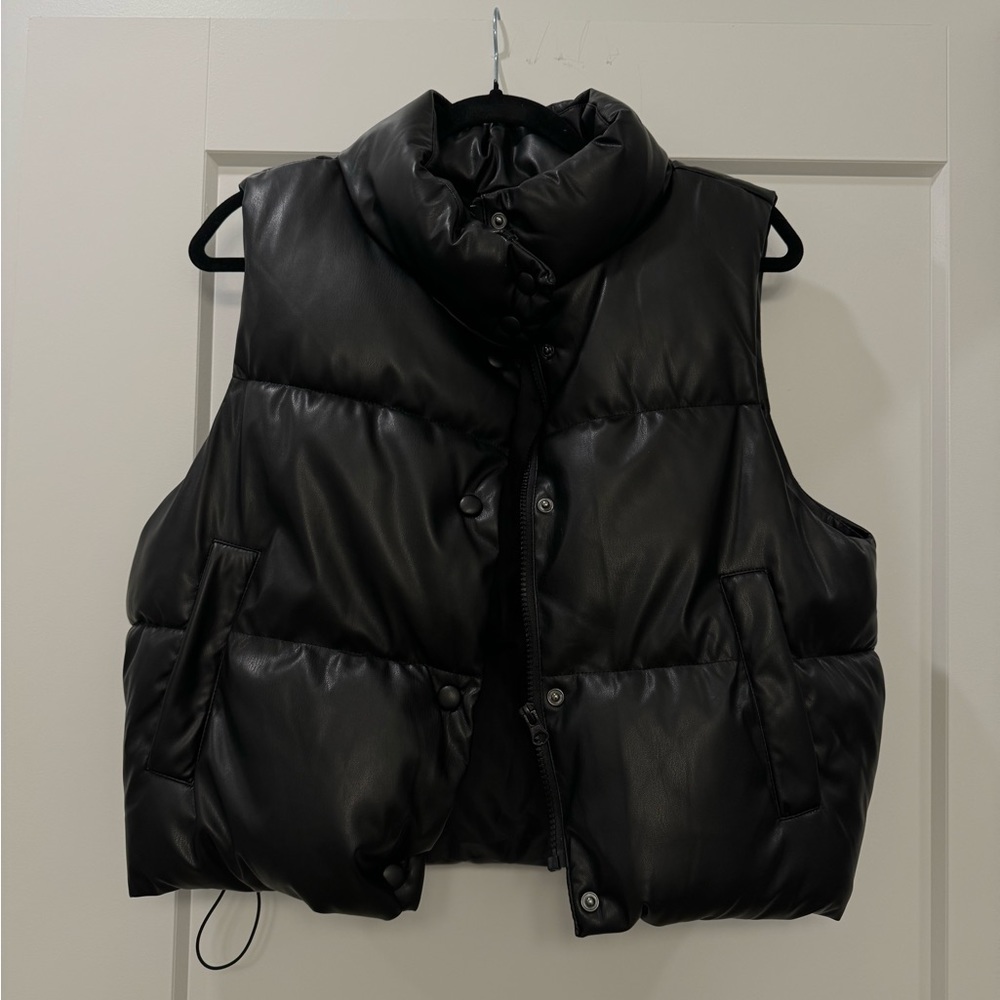 Black faux vest